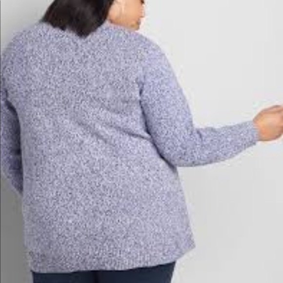 Lane Bryant open front marked over piece duster blue cardigan 10/12 - Picture 10 of 15